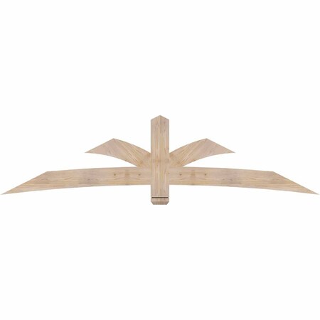 Ekena Millwork Davenport Smooth Timber Gable Bracket, Douglas Fir, 96"W x 24"H x 1 1/2"D x 5 1/2"F, 6/12 Pitch GBW096X24X0206DAV00SDF